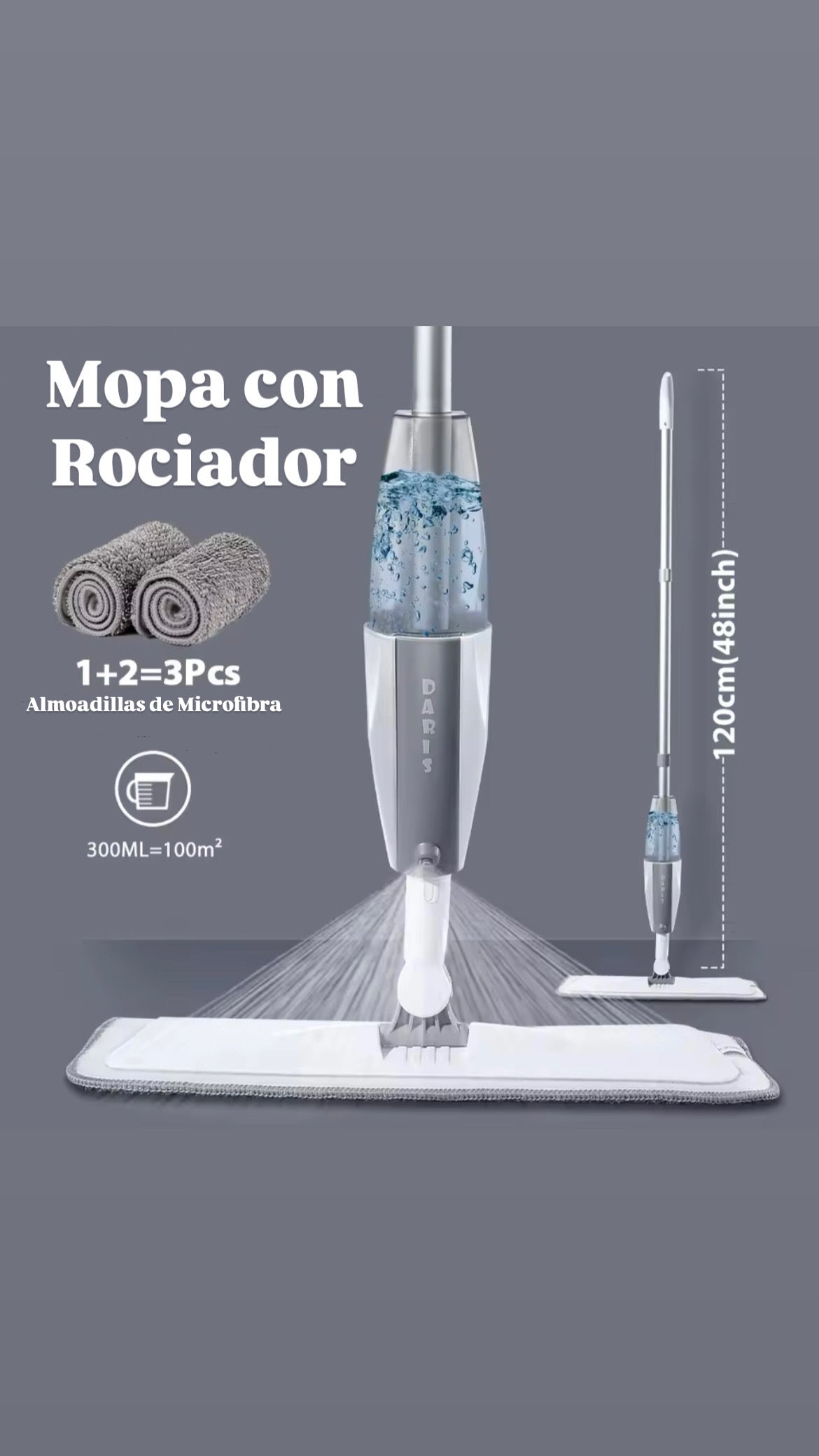 🧼✨ Mopa Trapero con Rociador ¡Limpia Más Rápido y Sin Esfuerzo! + Envío Gratis 🎁